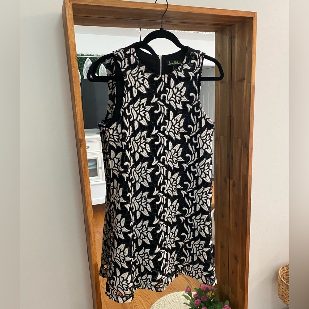 Sam Edelman Black and White Floral Mini Dress Size XS - Good Condition
